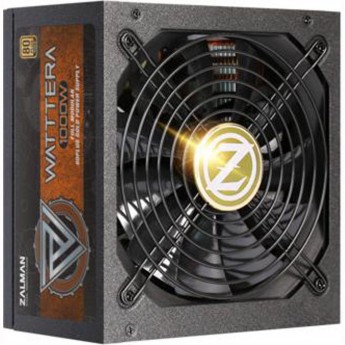 Блок питания ZALMAN ZM1000-EBTII, 1000W, ATX12V V2.3, EPS, APFC, 14CM FAN, 80+ GOLD, FULL MODULAR, RETAIL