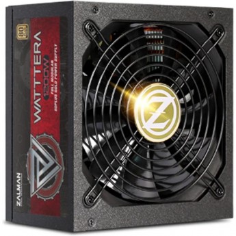 Блок питания ZALMAN ZM1200-EBTII, 1200W, ATX12V V2.3, EPS, APFC, 13.5CM FAN, 80+ GOLD, FULL MODULAR, RETAIL