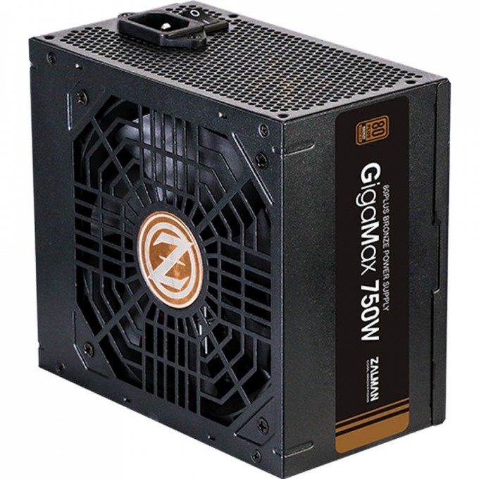 Блок питания ZALMAN , 750W, ATX12V V2.31, EPS, APFC, 12CM FAN, 80+ BRONZE, RETAIL ZM750-GVII