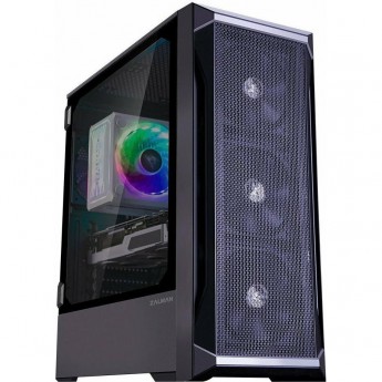 Корпус ZALMAN Z8 MS, ATX, BLACK, FRONT MESH, WINDOW, 2XCOMBO (3.5" OR 2.5"), 4X2.5", 1XUSB2.0, 2XUSB3.0, FRONT 3X120MM ARGB, REAR 1X120MM