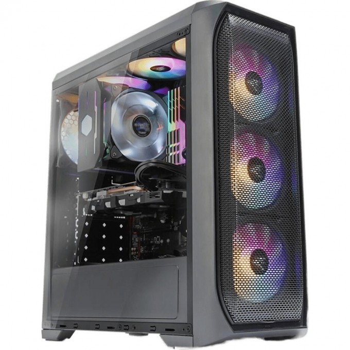 Корпус ZALMAN , ATX, BLACK, WINDOW, 1X5.25", 4X3.5", 1X2.5", 2XUSB2.0, 1XUSB3.0, FRONT 3X120MM RGB, REAR 1X120MM RGB N5 MF