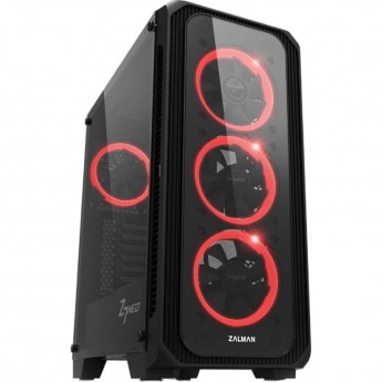 Корпус ZALMAN Z7 NEO, ATX, BLACK, WINDOW, 2X3.5", 2X2.5", 2XUSB2.0, 1XUSB3.0, FRONT 3X120MM, REAR 1X120MM