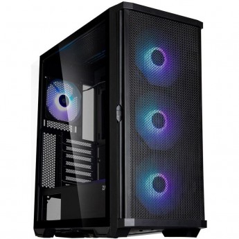 Корпус ZALMAN Z10 PLUS, ATX, BLACK, WINDOW, 2X3.5", 2X2.5", 2XUSB3.0, 1XUSB 3.1 TYPE-C, FRONT 3X140MM ARGB, REAR 1X120MM ARGB